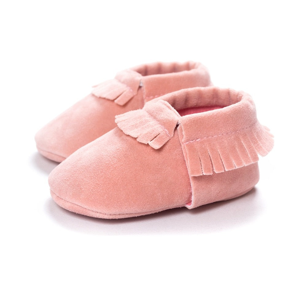 PU Suede Leather Newborn Baby Moccasins Shoes