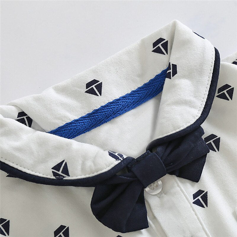 Kids Baby Boys Summer Clothes Set Gentleman Bowtie