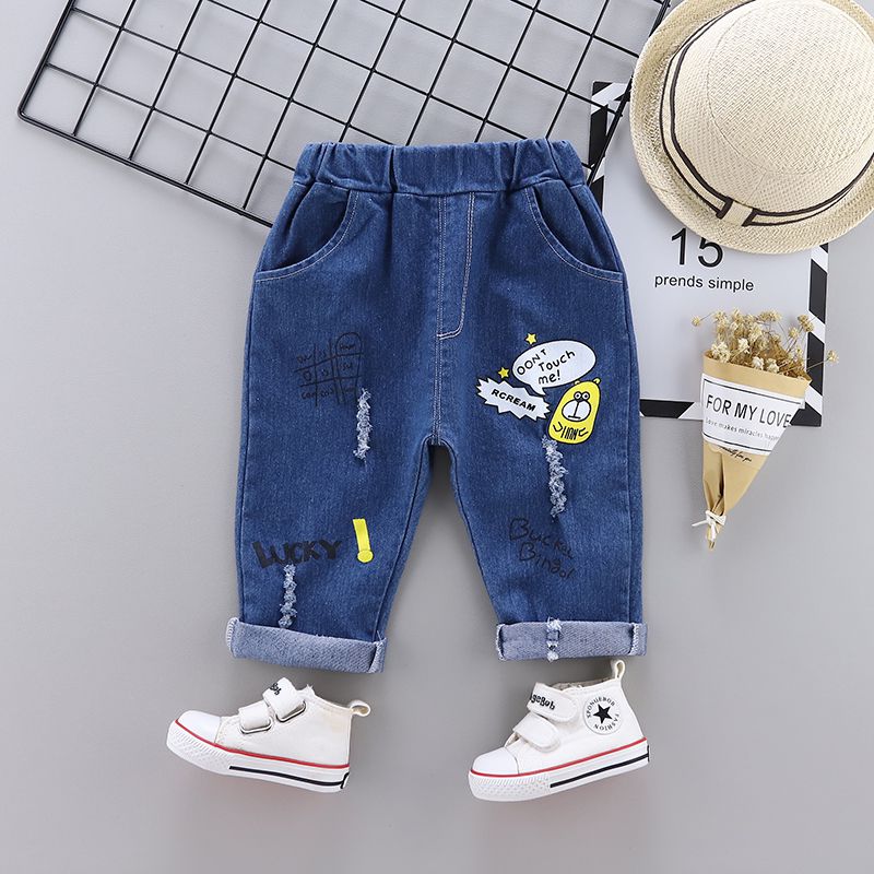 Cartoon Printing Jeans Trousers