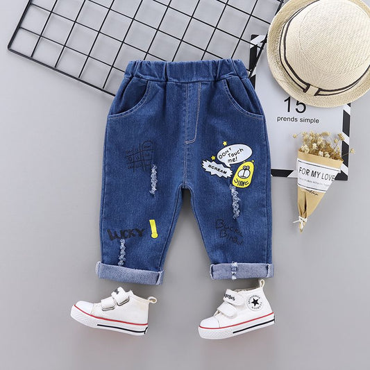 Cartoon Printing Jeans Trousers