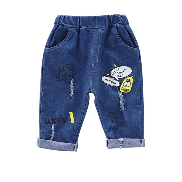 Cartoon Printing Jeans Trousers