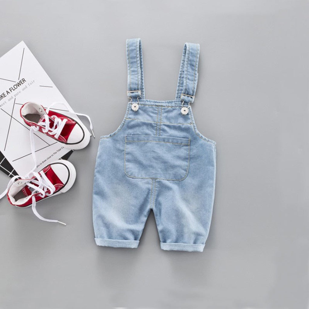 Grey Suspender Jeans Toddler