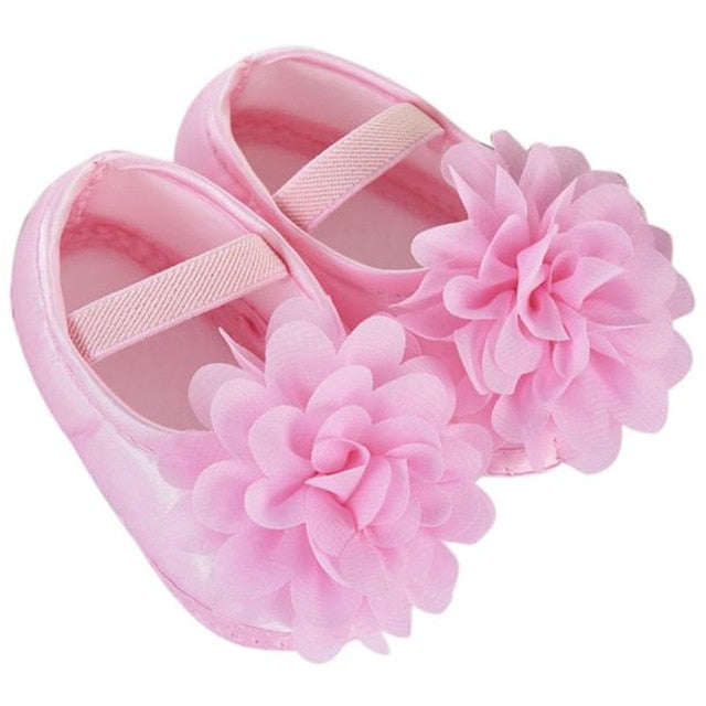 Chiffon Flower Elastic Walking Shoes